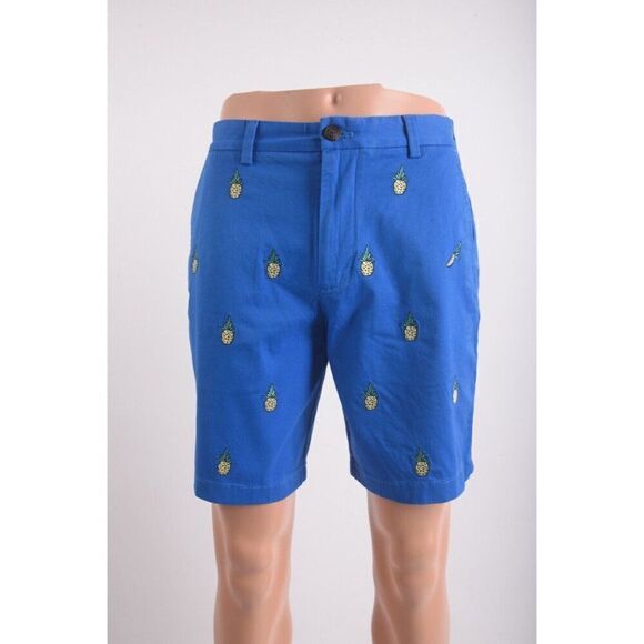 Vineyard Vines Mens Breaker Shorts US 30 Pineapple Regatta Embroidered Blue NWT - Picture 1 of 7